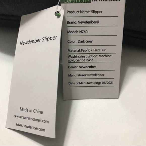 NWT NewDenber Mens Slippers Size 13/14 Dark Gray - Picture 6 of 9